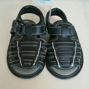 Children's Place Boys Sandals Navy Fisherman Baby Size 6-12 Months